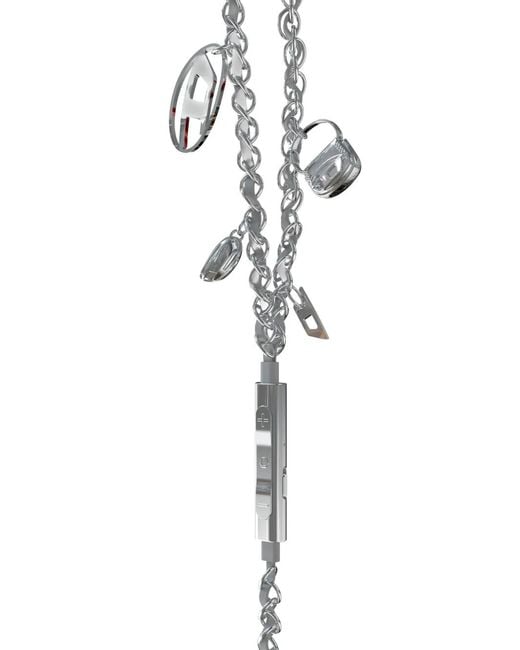 DIESEL White Wired Earbuds With Usb-C