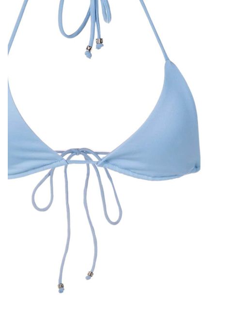 Amir Slama Blue Triangel-Bikini mit Neckholder