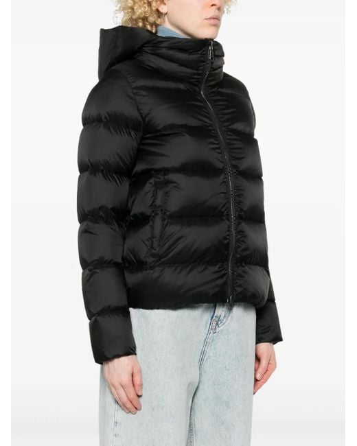Colmar Black Logo-Patch Quilted Down Puffer Jacket