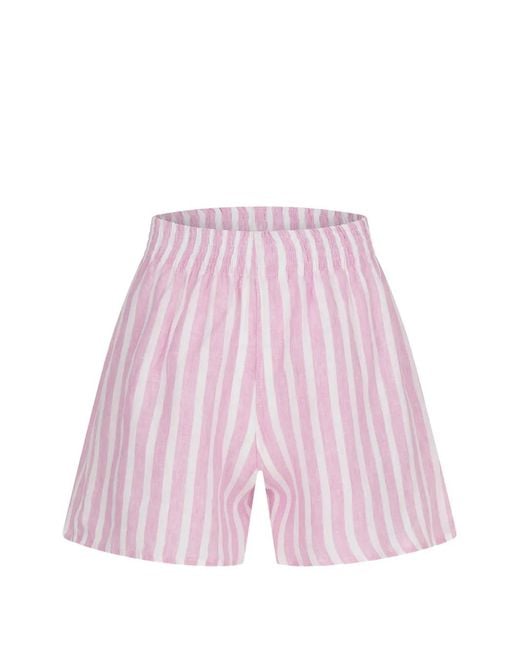 Paramidonna Pink Cora Striped Shorts