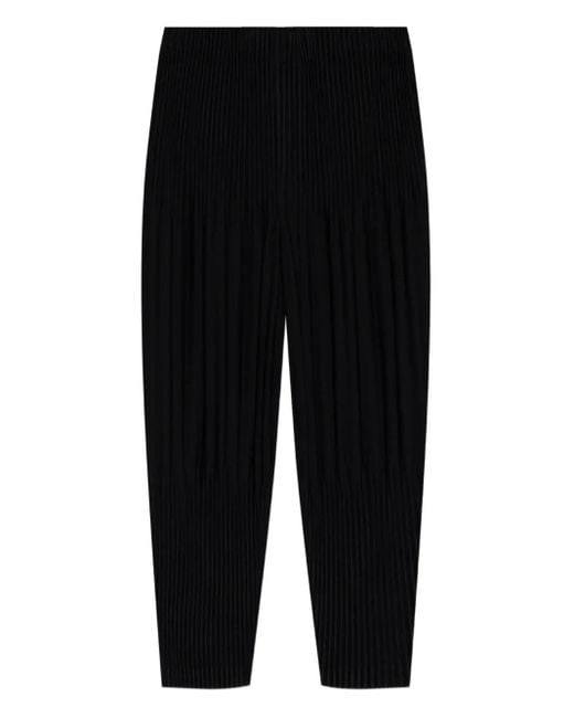 Homme Plissé Issey Miyake Black Pleated Trousers for men