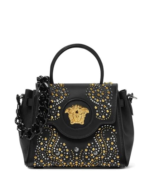 Versace Black Kleiner La Medusa-Tote Bag mit Henkel