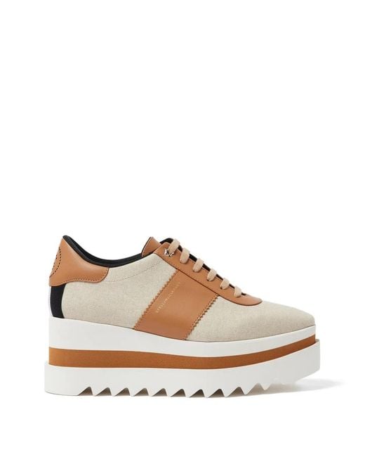 Stella McCartney White Lace-Up Platform Sneakers