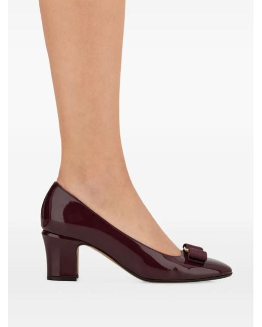 Escarpins Vara 40 Mm À Détail De Nœud Ferragamo en coloris Purple