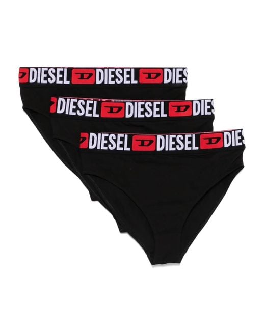 DIESEL Drie Sam-D-Core Slips in het Black