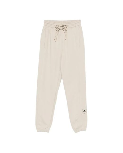 Adidas By Stella McCartney White Drawstring Performance Trousers