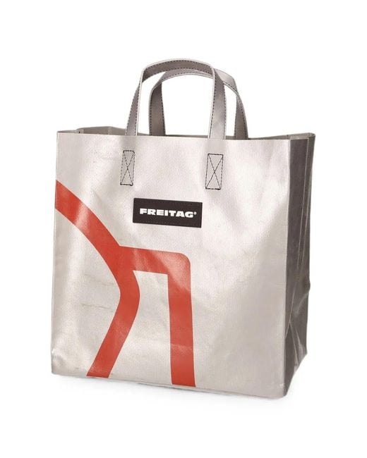 Freitag Gray Sonny Logo-Patch Tote Bag for men