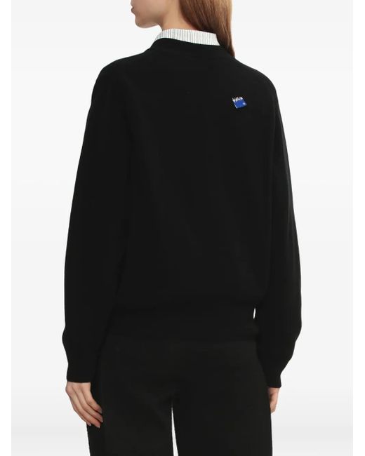 Adererror Black Sig; Bl Tag Logo-Plaque Buttoned Cardigan