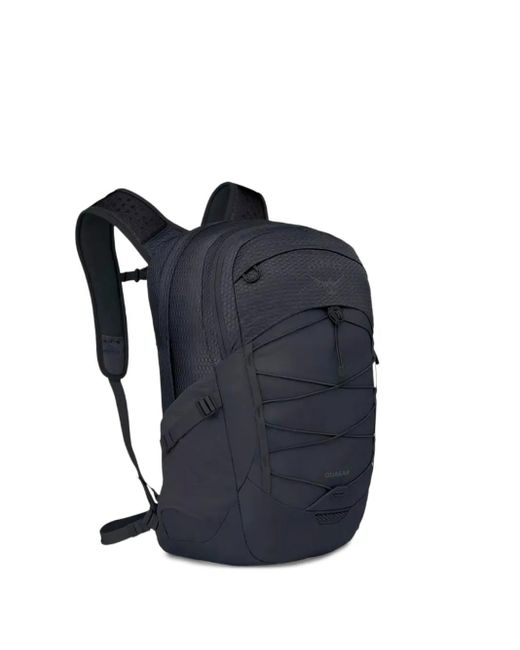 Osprey Blue Textured-Panel Drawstring Backpack