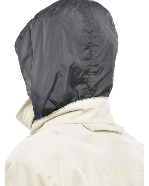 Off-White c/o Virgil Abloh Natural Hands Off Embroidered Ribbed-Velour Jacket for men