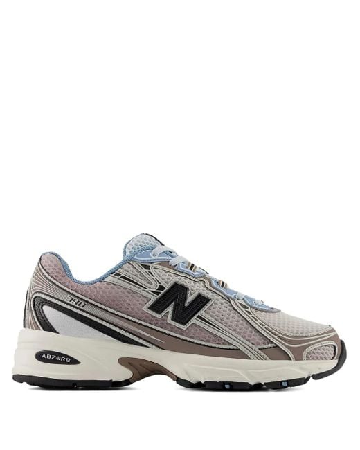 New Balance Gray 740 Mesh-Upper Sneakers