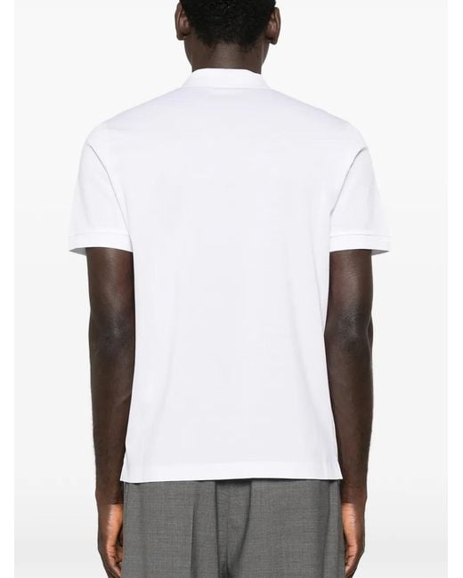 Prada White Short-Sleeve Polo Shirt for men