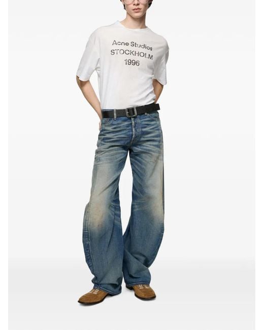 Acne White Loafer Mit Print