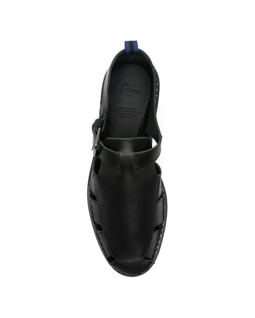 Castaner Black Sandales En Cuir À Boucles for men