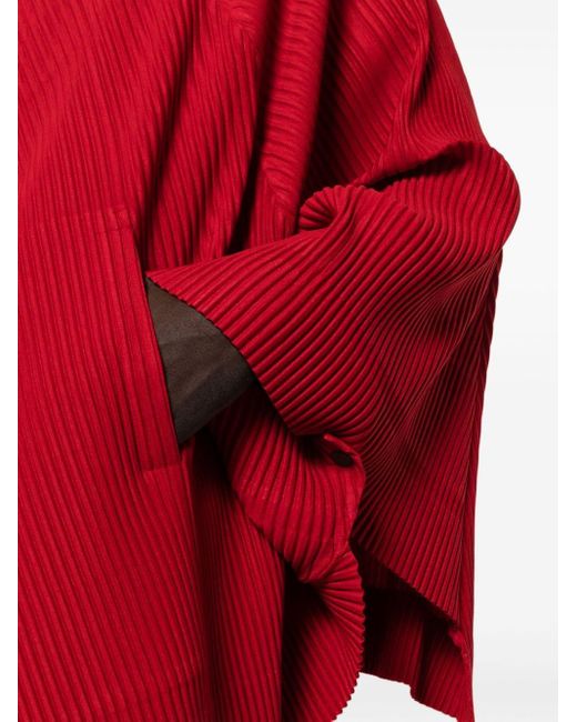 Homme Plissé Issey Miyake Three By Six Pleated Poncho Jacket in