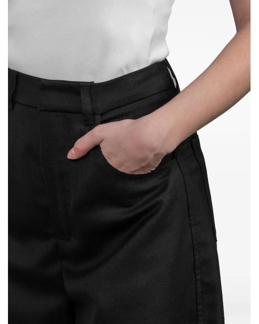 Séfr Black Soline High-Waisted Trousers