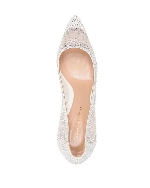 Gianvito Rossi White Praline Nude 85Mm Pumps For