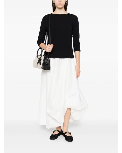 Weekend by Maxmara Black Three-Quarter Sleeve Top