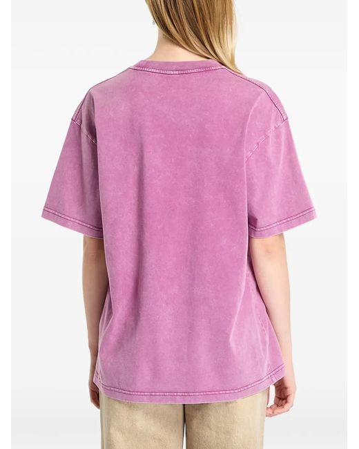 PATTA Pink Gilded Acid Washed T-Shirt