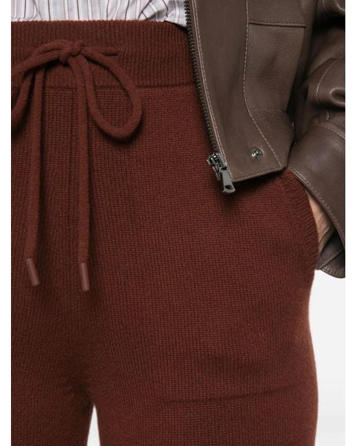 Max Mara Drawstring Cashmere Trousers in het Brown