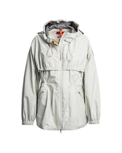 Parajumpers White Uneri Hooded Drawstring Jacket