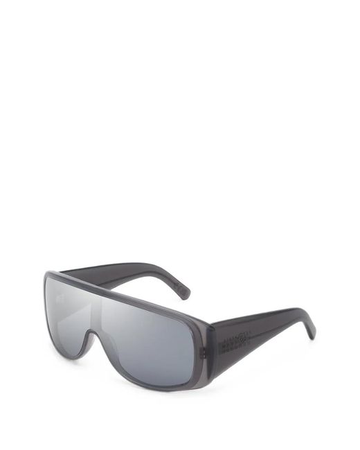 MM6 by Maison Margiela Gray Mask Oversized Sunglasses
