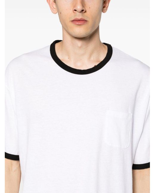 Visvim White Amplus Ringer Jersey T-shirt for men