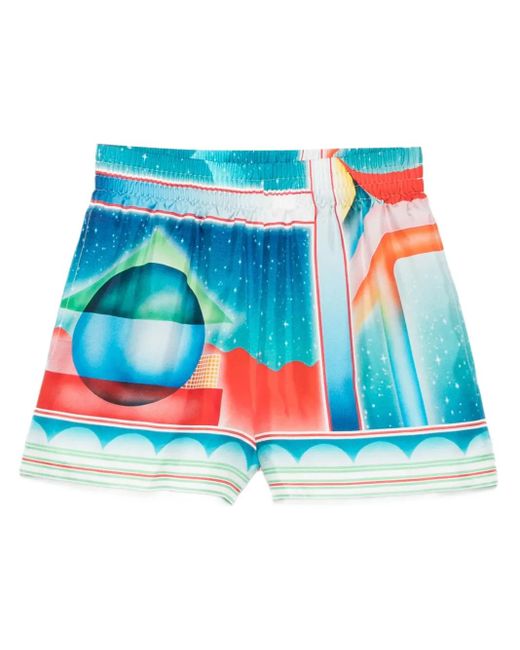 Casablanca Galaxy Court シルクショートパンツ Blue