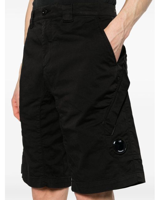 C P Company Shorts mit Linsen-Detail in Black für Herren