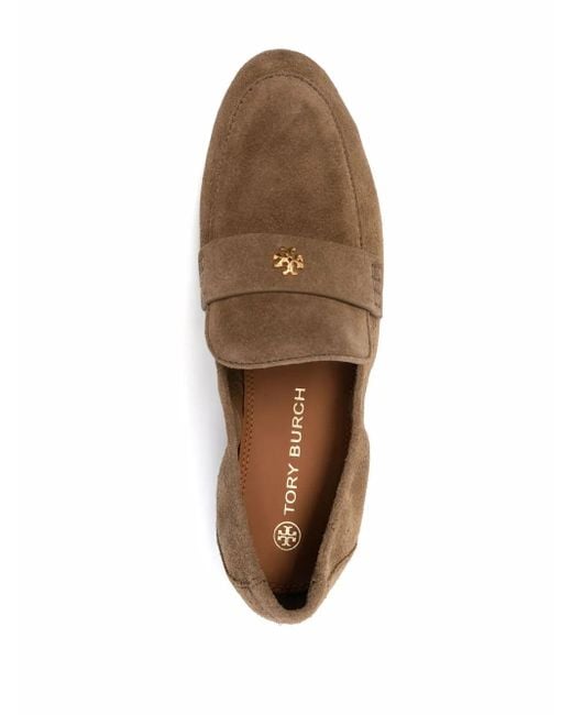 Tory Burch Brown Slip-On Leather Loafers