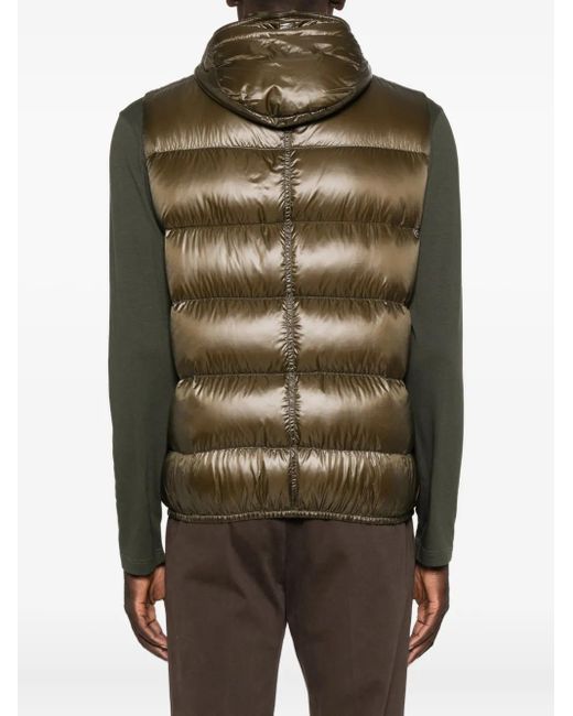 Gilet Trapuntato Con Cappuccio di Herno in Gray da Uomo