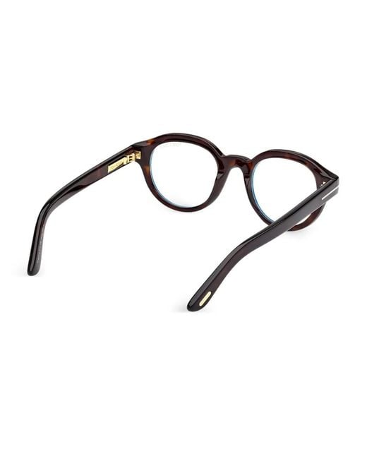 Tom Ford Blue Round-Frame Acetate Glasses