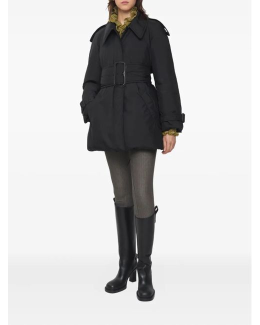 Burberry Black Berryhill Belted Coat