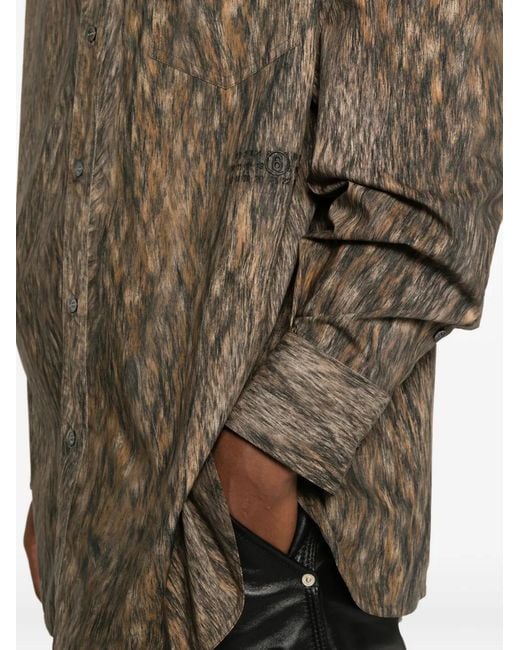 MM6 by Maison Margiela Brown Long-Sleeve Shirt