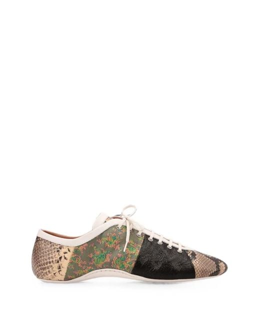 Dries Van Noten Multicolor Patchwork Ballerina Sneakers for men