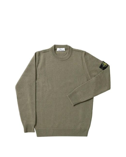 Stone Island Green 5100072 Lambswool Sweater for men