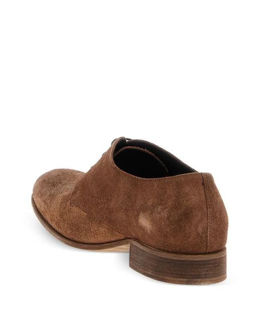 Julianne Brown Suede-Leather Lace-Up Shoes for men