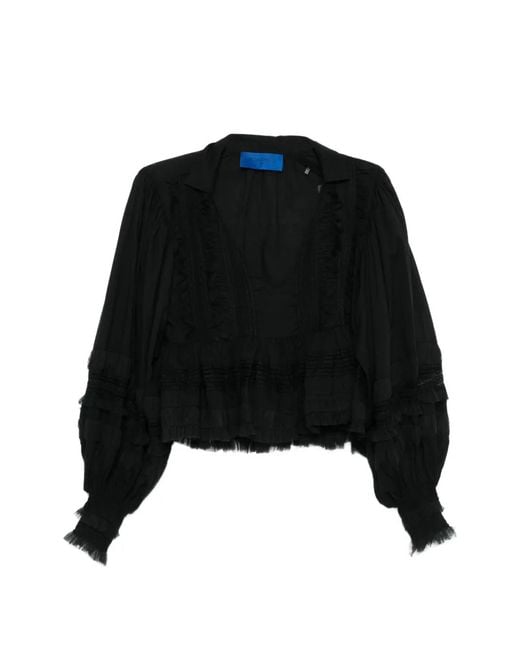 Mes Demoiselles Black Melody Ruffled Shirt
