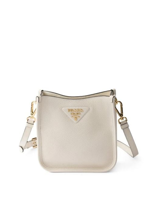 Prada White Mini Leather Shoulder Bag
