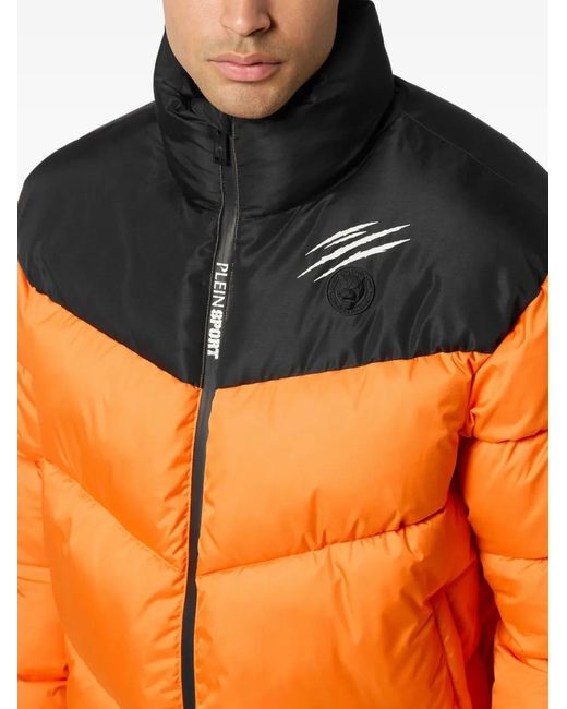 Philipp Plein Orange Puffer Jacket for men