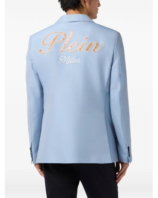 Philipp Plein Blue Blazer Gigolo Fit Plein Cities for men