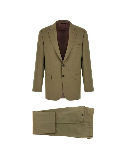 Brioni Green Brunico Single-Breasted Suit for men