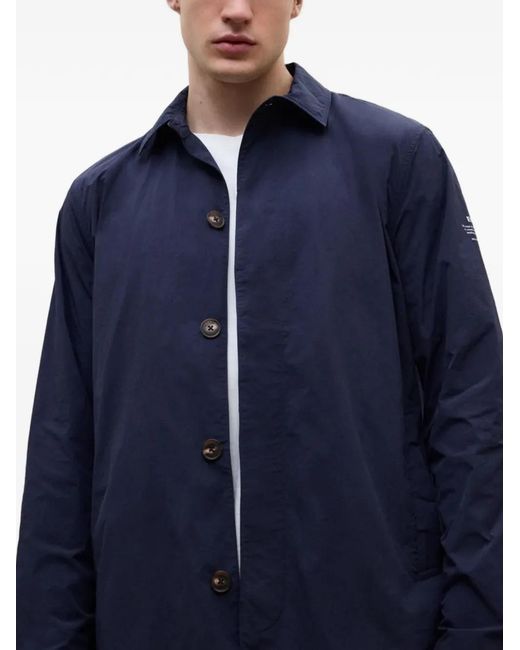 Ecoalf Blue Vestal Single-Breasted Coat for men