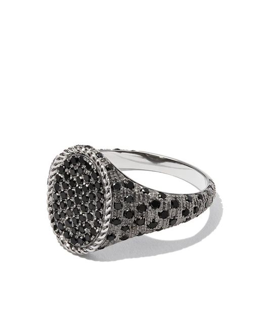 Yvonne Léon White 18Kt Oval Diamond Signet Ring for men