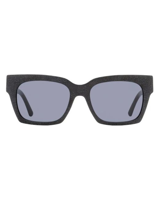 Jimmy Choo Blue Jo Rectangular-Frame Sunglasses