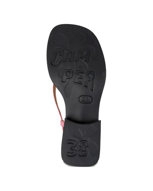 Camper White Dana Leather Sandals