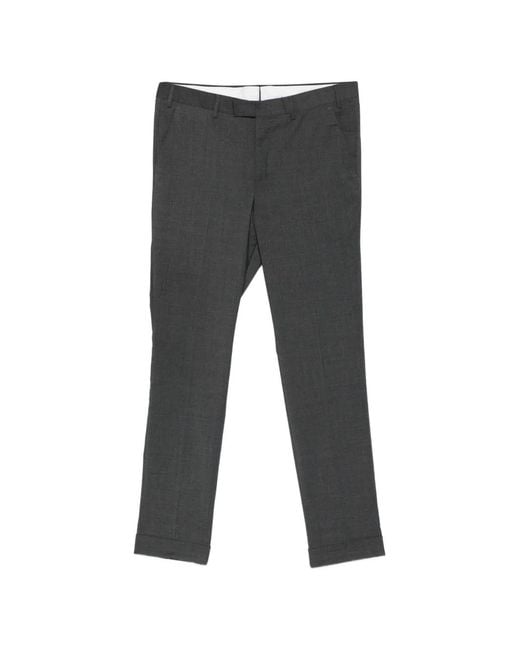 PT Torino Gray Belt-Loop Pocket Trousers for men