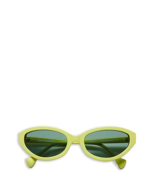 Sun Buddies Green Kerry Cat-Eye Frame Sunglasses