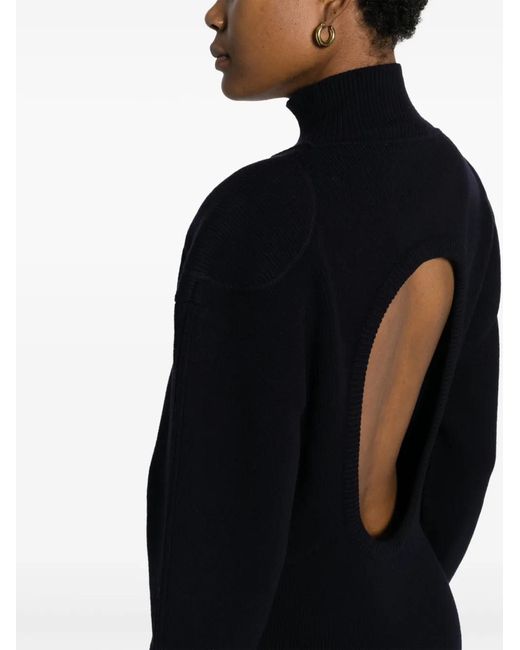 Stella McCartney Blue High-Neck Backless Dress