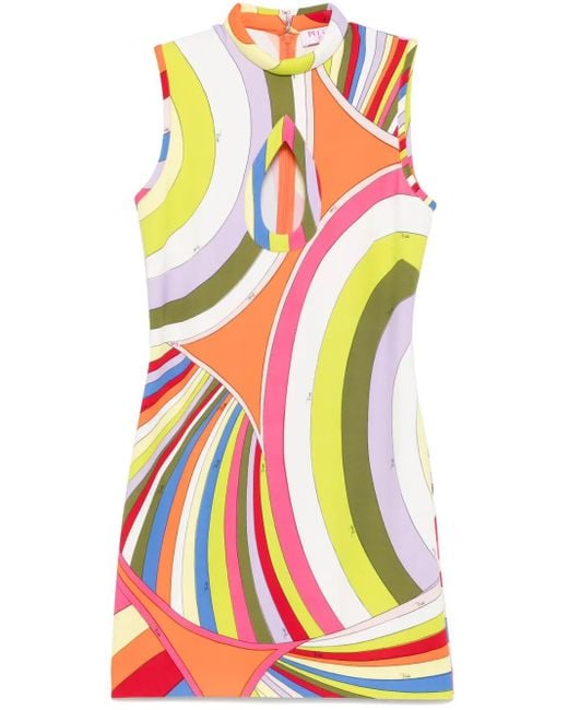 Emilio Pucci Mini-Jurk Met Print in het White